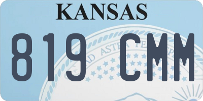 KS license plate 819CMM