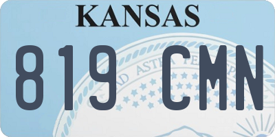 KS license plate 819CMN
