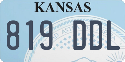 KS license plate 819DDL
