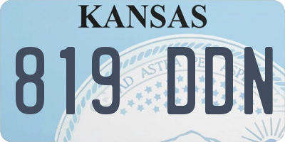 KS license plate 819DDN