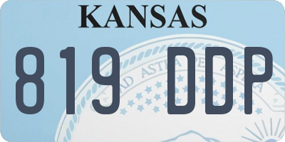 KS license plate 819DDP