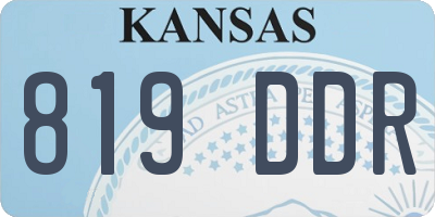 KS license plate 819DDR