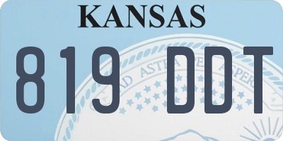 KS license plate 819DDT