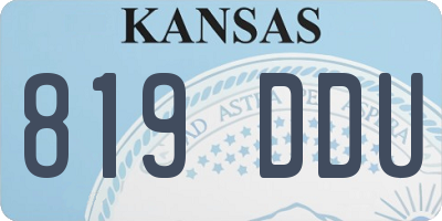 KS license plate 819DDU