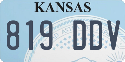 KS license plate 819DDV