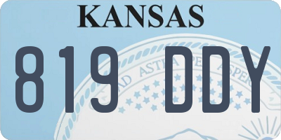 KS license plate 819DDY