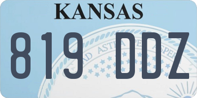 KS license plate 819DDZ