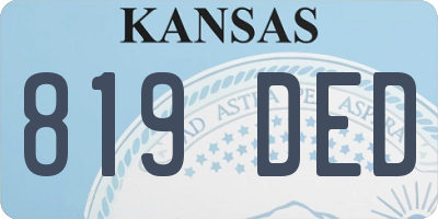 KS license plate 819DED