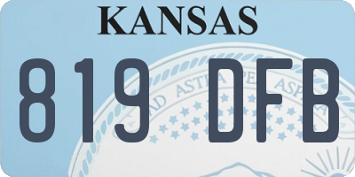 KS license plate 819DFB