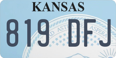 KS license plate 819DFJ