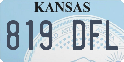 KS license plate 819DFL