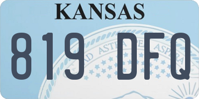 KS license plate 819DFQ