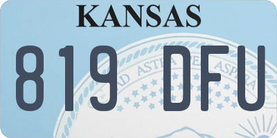KS license plate 819DFU