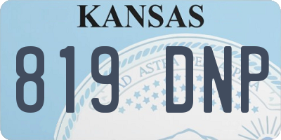 KS license plate 819DNP