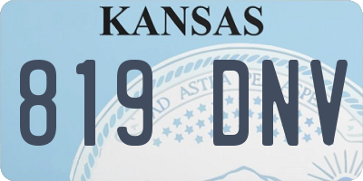 KS license plate 819DNV
