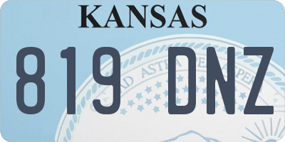KS license plate 819DNZ