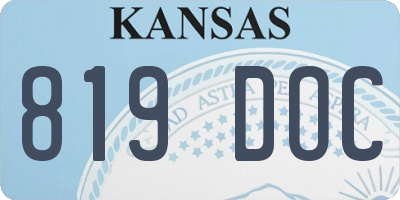 KS license plate 819DOC