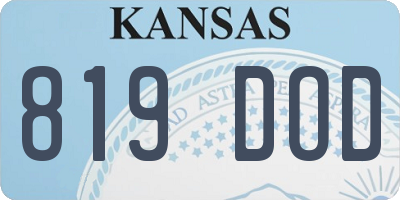 KS license plate 819DOD