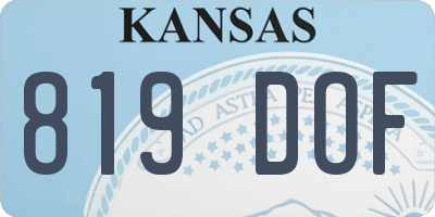 KS license plate 819DOF