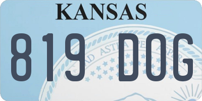 KS license plate 819DOG