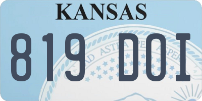 KS license plate 819DOI