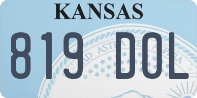 KS license plate 819DOL