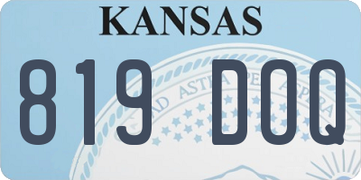 KS license plate 819DOQ