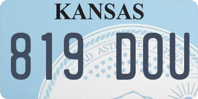 KS license plate 819DOU