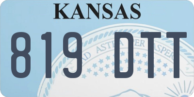 KS license plate 819DTT