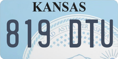 KS license plate 819DTU