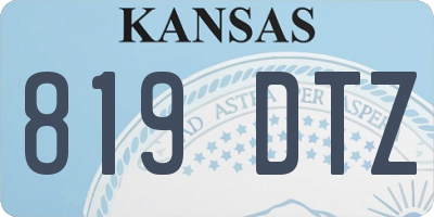 KS license plate 819DTZ