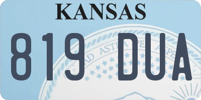 KS license plate 819DUA