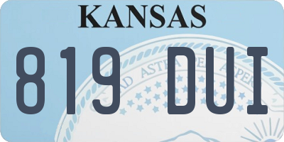 KS license plate 819DUI