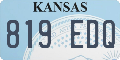 KS license plate 819EDQ