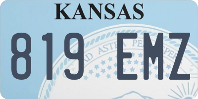 KS license plate 819EMZ