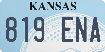 KS license plate 819ENA