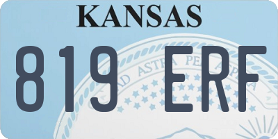 KS license plate 819ERF