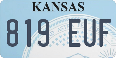 KS license plate 819EUF