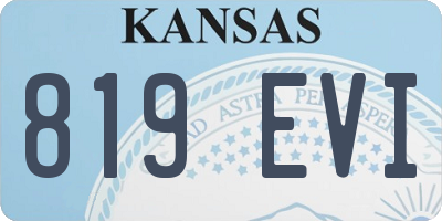 KS license plate 819EVI