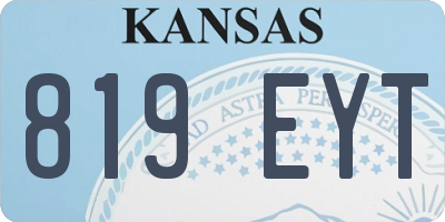 KS license plate 819EYT