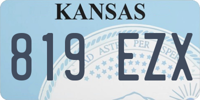 KS license plate 819EZX
