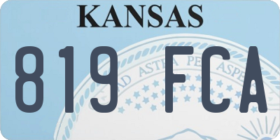 KS license plate 819FCA
