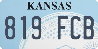 KS license plate 819FCB