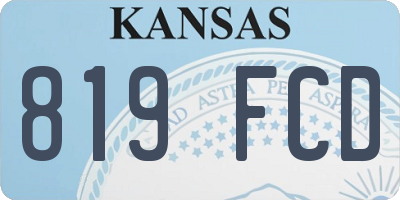 KS license plate 819FCD