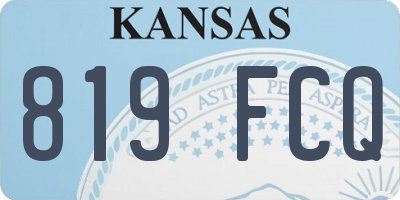 KS license plate 819FCQ