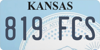 KS license plate 819FCS