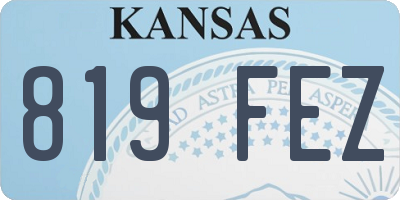 KS license plate 819FEZ