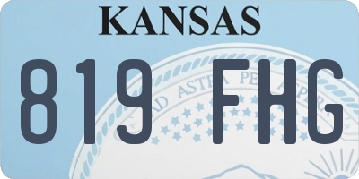 KS license plate 819FHG