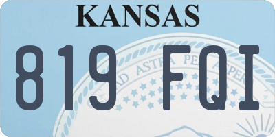 KS license plate 819FQI