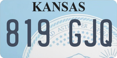 KS license plate 819GJQ